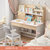 儿童书桌书架书柜一体桌椅套装小学生写字桌学习桌简约卧室电脑桌(120cm双抽一门田园橡木)