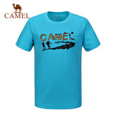 camel骆驼户外速干T恤 情侣款春夏透气快干衣短袖T恤A6S225131/A6S125130(天空蓝，男款 XL)