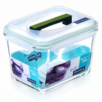 Glasslock 韩国进口钢化玻璃手提型大容量保鲜盒耐热收纳盒 手提式保鲜箱2500ml