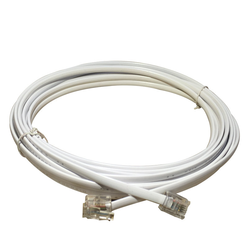 线缆辉宏时代4芯电话跳线6p4c四芯家用成品连接跳线宽带线rj11水晶头1