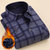 【加绒加厚】商务休闲格纹柔软男士保暖长袖衬衫(蓝色 170)