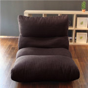 奥古拉 懒人沙发 可折叠地板沙发床 单人布艺可拆洗 日式舒适(咖色布可拆洗 其他)