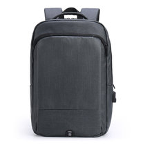 十字勋章双肩包笔记本电脑包双肩包背包商务休闲旅行背包(黑色)