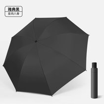 全自动日系雨伞女男三折叠伞森系小清新太阳伞晴雨两用遮阳伞简约(【常规手动款】八骨黑胶-雅典黑 默认)