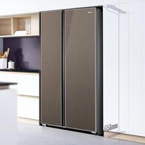 美的BCD-543WKGPZM对开门变频风冷无霜纤薄一级能效智能电冰箱543L(布朗棕 543升)