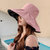 JOHLIN DREAM2021年新款帽子女渔夫帽夏季时尚遮阳帽防晒黑胶遮脸显脸小(粉色)