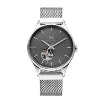 上海手表男士自动机械表镂空男手表2020新款新概念手表潮流883(灰色 钢带)