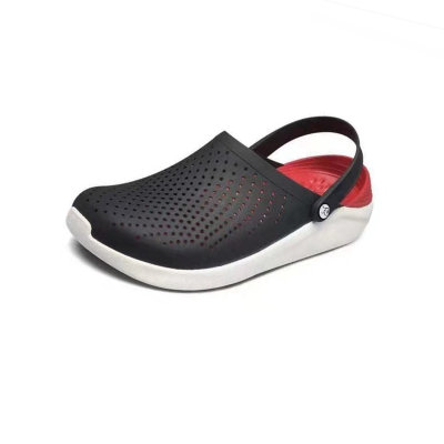 2020年夏季网纹克骆格Lite Ride洞洞鞋男女凉鞋拖鞋沙滩鞋XY(M4/W6(适合36的脚） 黑)