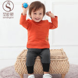 【加绒】男童保暖长袖卫衣T恤婴儿童宝宝小童外穿秋冬上衣潮SW0D161207(120cm 橙色)