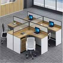 江曼职员办公桌屏风办公桌员工桌电脑桌工作位1.2*1.2m(默认 默认)