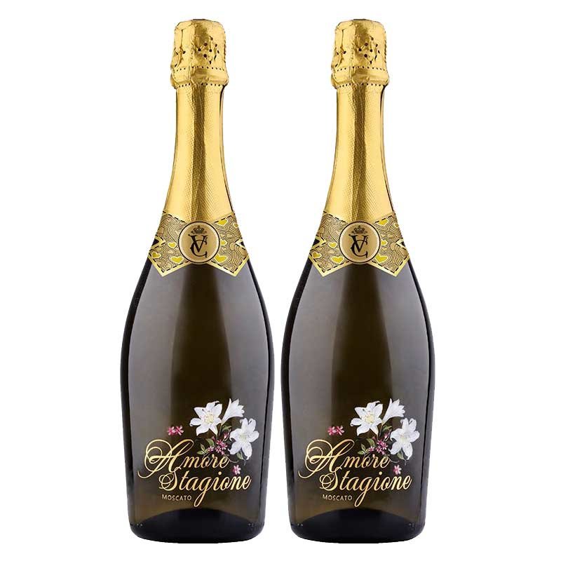 国美酒业恋爱季莫斯卡托低醇起泡白葡萄酒750ml双支装