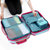 红凡 旅行收纳袋六件套 行李箱整理包旅游便携 衣物旅行衣服收纳袋套装(蓝色)