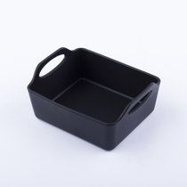 DIY西点烧烤烤肉烘焙硅胶蛋糕模具烤盘托盘分隔器4件套套装工具(黑色 小号)