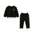 宝宝套装 春装新款女童童装儿童拼接卫衣运动长裤tz3830(90 黑色)