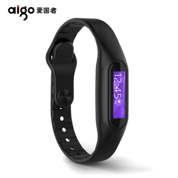 aigo爱国者智能手环 运动手表 计步蓝牙记步睡眠监测A60 来电提醒 短信闹钟提醒 适用于苹果安卓小米三星华为等(黑色)