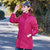 秋冬季情侣防风外套男女户外中长款两件套冲锋衣(粉红色 2XL)