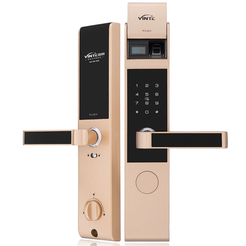 指纹密码锁因特yintey5500s指纹锁密码锁琥珀金返回商品页