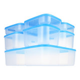 特百惠冷冻7件套装保鲜盒 大容量塑料冰箱收纳冷冻盒冷藏盒