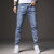 X17牛仔裤男春夏新款韩版潮牌弹力修身显瘦休闲男士青年直笥长裤XCF0035(浅蓝 30)