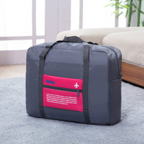 可折叠旅行包手提行李袋大容量登机包短途出差袋男防水套拉杆箱飞机包(玫红色)
