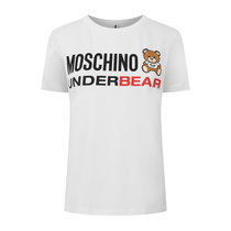 Moschino女士白色LOGO图案短袖T恤 A1904-9003-0001M码白色 时尚百搭