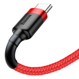 倍思 卡福乐数据线 USB For Type-C 3A 1M 红色壳+红色线