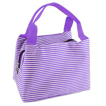 韩版创意可爱学生便当包新款袋包小拎包带饭保温饭盒袋购物收纳袋(紫色)