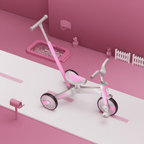 CK儿童平衡车自行车可折叠多功能小童1-3-6岁无脚踏滑步滑行车(银河粉-五合一)