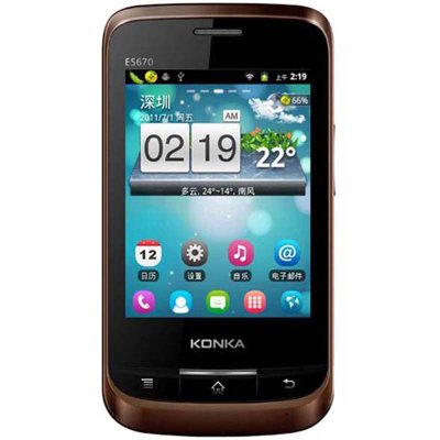 康佳（KONKA）E5670手机（咖啡色+黑色）