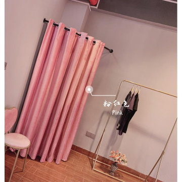 防风门帘 服装店试衣间门帘窗帘背景更衣室布帘橱窗隔断帘子定制新品