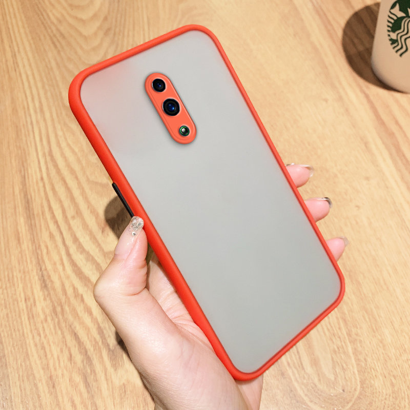 绿赐opporeno手机壳撞色肤感renoz磨砂vivorenoace2男女款简约纯色