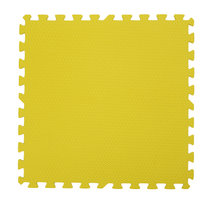 明德水点纹阻燃泡沫地垫儿童拼图地垫客厅地板拼接垫子60*60(黄色 1片 60*60*1.2  1片)