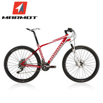 土拨鼠MARMOT山地车自行车男女式成人单车碳纤维山地自行车30速(红白男女士 标准版)