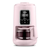 东菱（Donlim）DL-KF1061 咖啡机 全自动磨豆 咖啡机家用 办公室美式咖啡壶(粉色 热销)