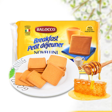 意大利进口食品 balocco 百乐可鲜奶油蜂蜜饼干350g 进口休闲零食