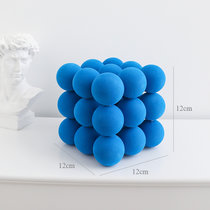 拍照背景板克莱因蓝小球镜面立体装饰画摄影道具简约创意小摆件设