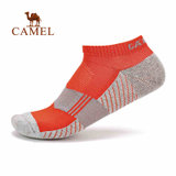 Camel/骆驼户外男款毛圈袜 吸汗透气弹性舒适男士短筒袜子 A7S3B3136(桔红)