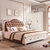 a家家具 美式乡村实木床白色1.5米主卧卧室1.8软包双人床欧式大床(单床+床垫+床头柜 1.5*2米高箱床)