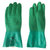 耐高温250度手套防水烫隔热食品防化耐磨防滑加厚劳保橡胶五指套(绿色 M)