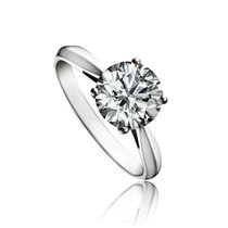 梦克拉 白18k金钻石戒指 依恋 时尚女款钻石戒指