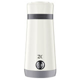 ZK电水壶小型便携式烧水壶旅行电热水壶不锈钢双层防烫SY-101米白