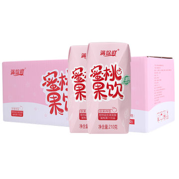 满垛鲜 蜜桃果汁饮料 植物益生菌发酵果汁蜜桃果饮 1箱(210g*10罐)
