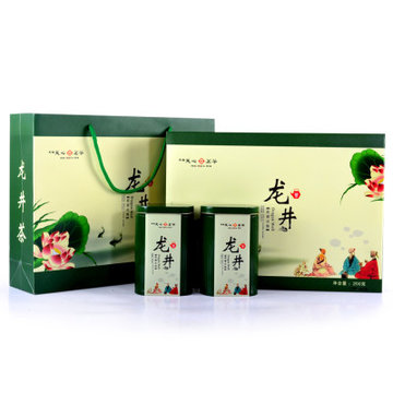 天福天心茗茶荷塘龙井礼盒200g盒