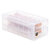 御良材 双层抽拉式鸡蛋盒(透明) 冰箱保鲜收纳盒 长方形抽屉速冻食物储物盒 YPP-JDH-HCT2T