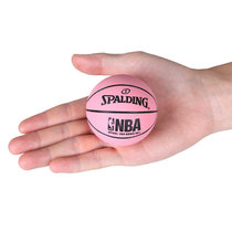 斯伯丁Spalding篮球弹性橡胶迷你儿童玩具小号球(51-170Y(粉色) 1号（儿童）)