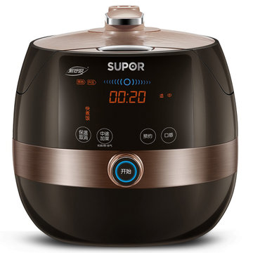 苏泊尔(SUPOR) SY-48FC23Q 4.8升 鲜呼吸 球釜智能 电压力锅 精控火候 卡其色