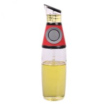 普润可定量油壶玻璃防漏油瓶500l按压式(500ml红色：1个)