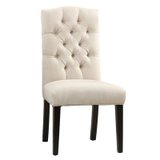 【百伽】美式新古典餐椅 麻棉布艺休闲椅  此价为1件价格 2(偶数)件起售