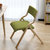 匠林家私餐椅现代简约椅子创意休闲椅可折叠电脑椅实木椅靠背椅(绿色 默认)