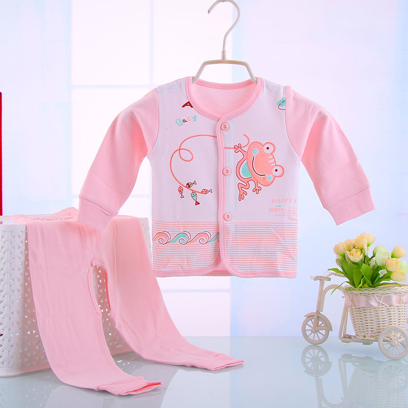 儿童短袖套装透气全棉宝宝内3666(粉红色 66cm)图片大全,高清图片时尚